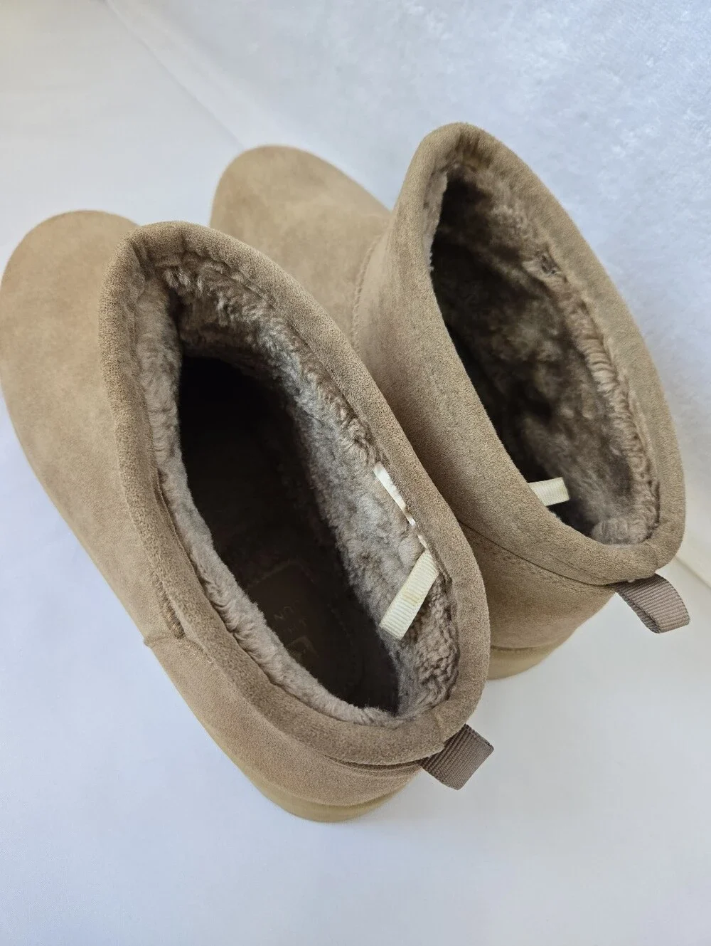 White Mountain Inspo Women’s 11 Suede Leather Ankle Booties Taupe